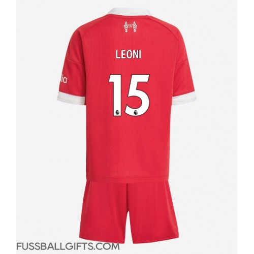 Liverpool Giovanni Leoni #15 Fußballbekleidung Heimtrikot Kinder 2025-26 Kurzarm (+ kurze hosen)